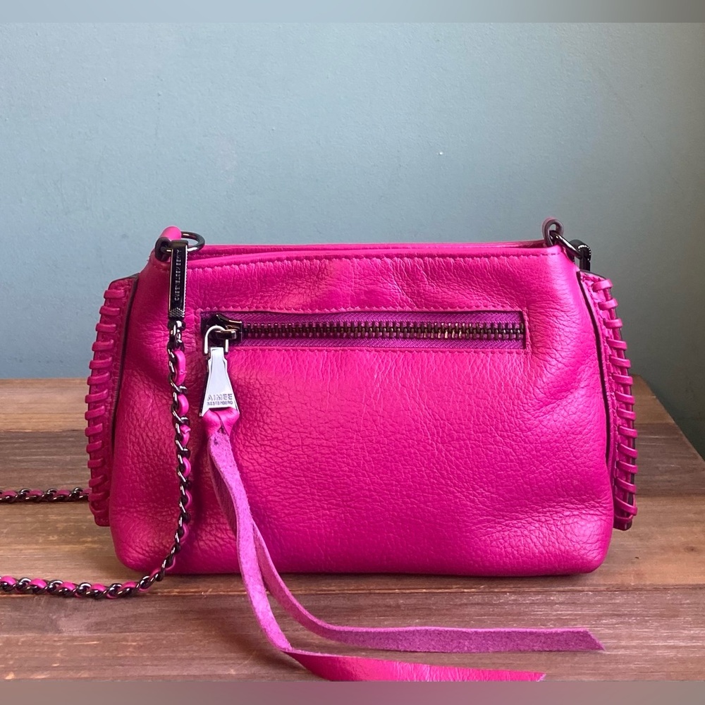 Aimee Kestenberg Hot Pink Leather Crossbody Bag - Picture 2 of 9